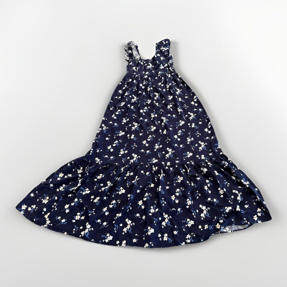 Love Ady Womens Navy Floral Pattern Sleeveless Fit Flare Dress Size S SMALL USA